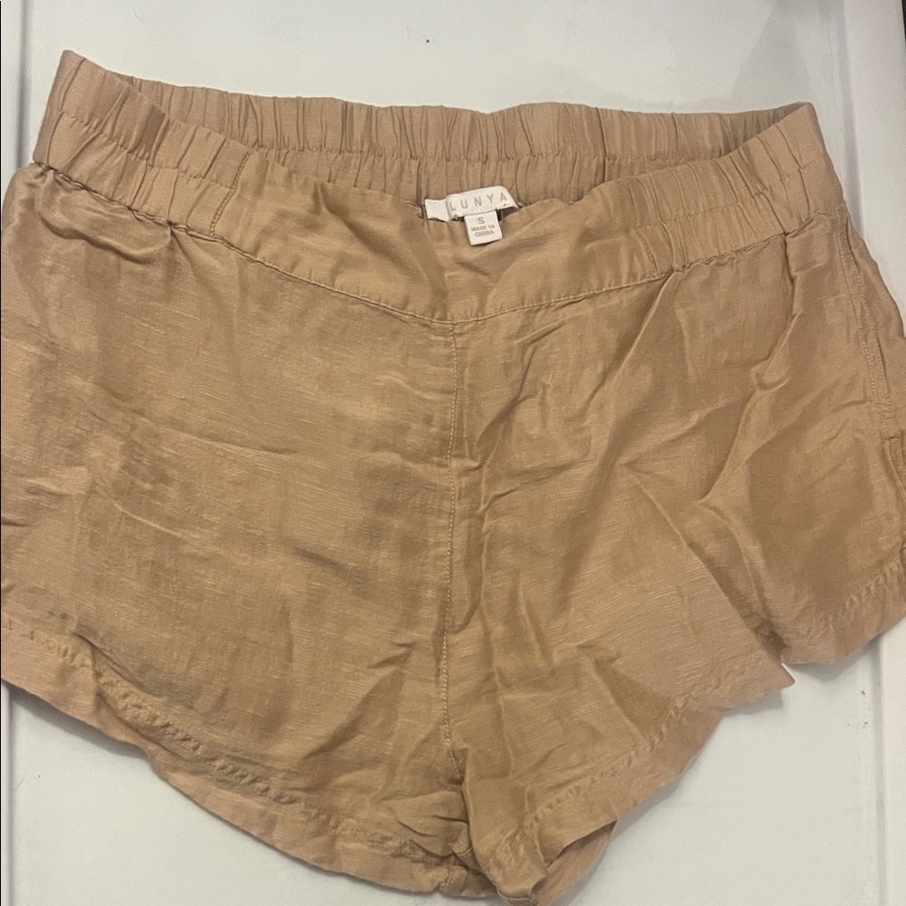 Lunya Resort Silk Linen Blend Shorts